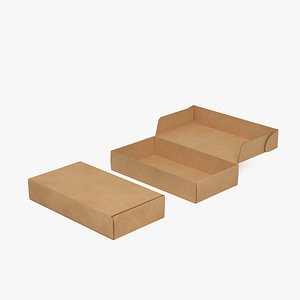 corrugated mailing box 3D