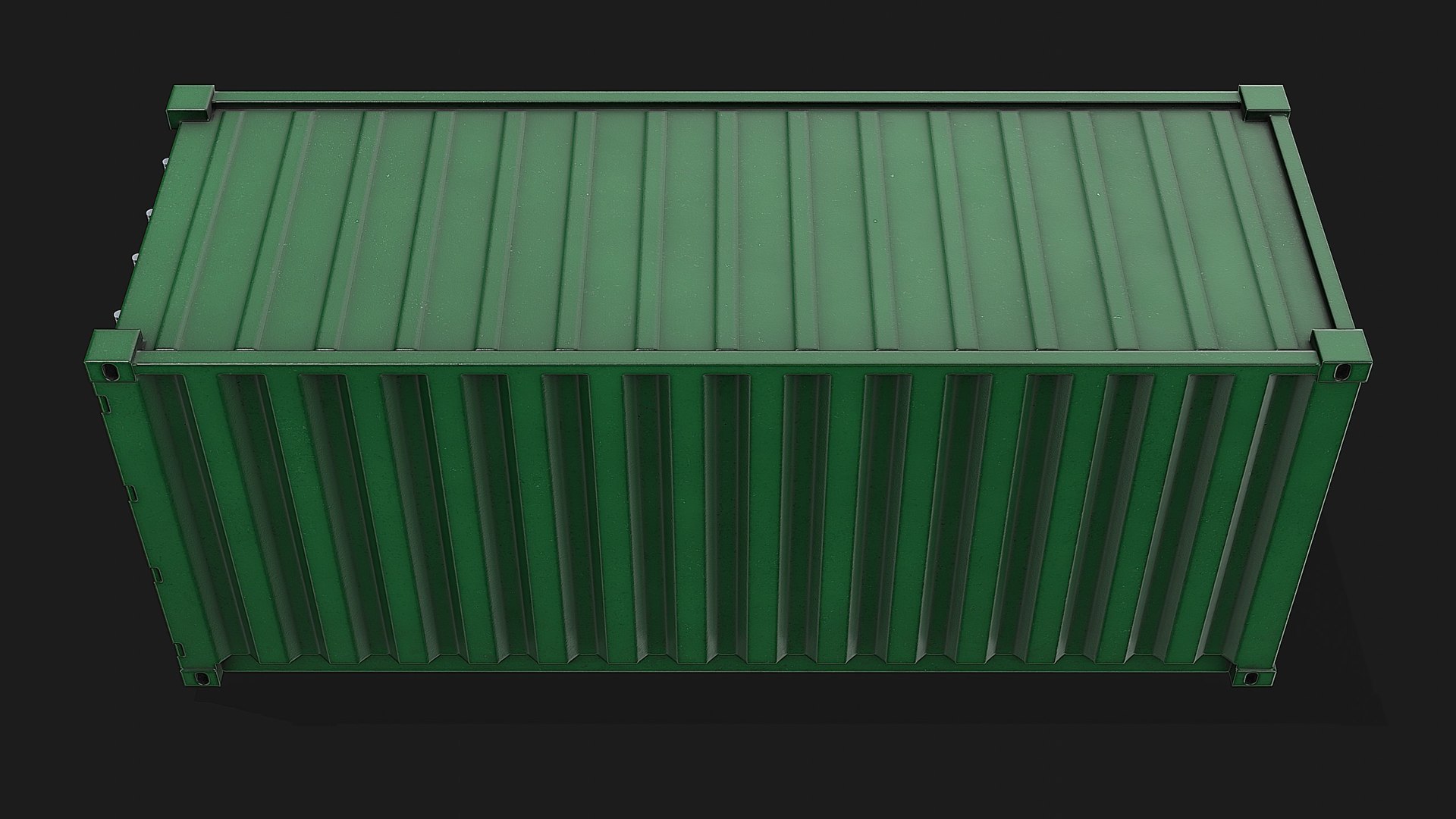 3D 24ft Shipping Container - Green - TurboSquid 2151268