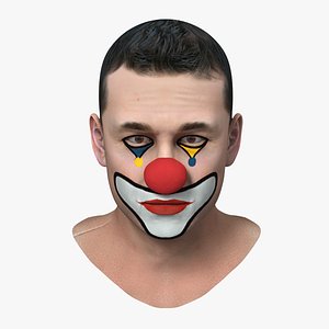 clown head makeup 3D model