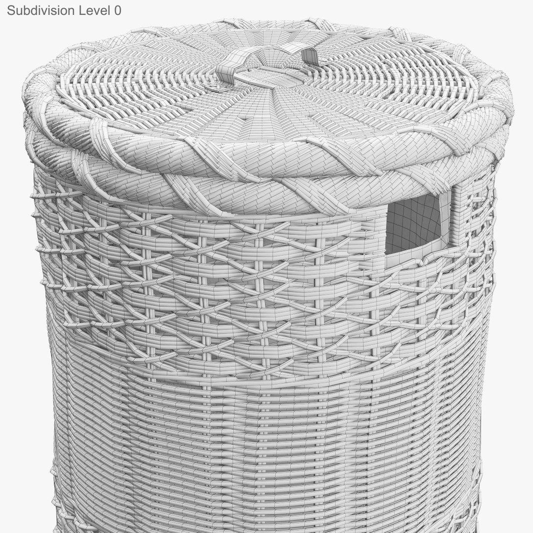 3d wicker laundry basket rattan