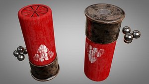caliber 12 shotgun shell 3D