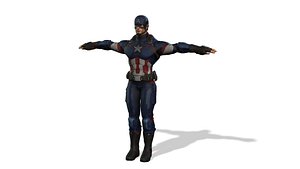 captain America 3D model