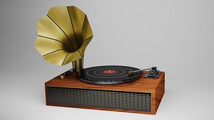 gramophone 3D model