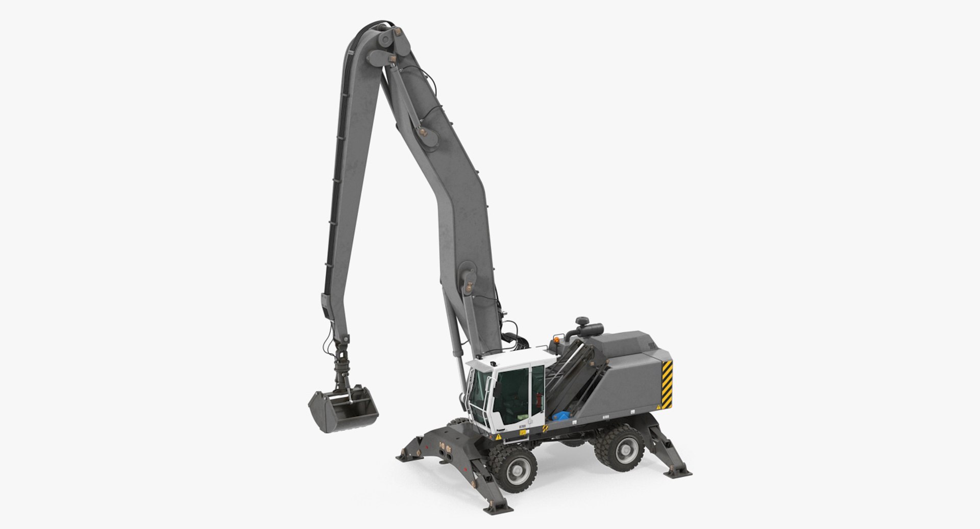 Wheeled Grab Loader Generic Rigged 3D Model 3D model preview