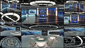 3D Virtual TV Studio Sets - Collection Vol 5 - 2 PCS DESIGN