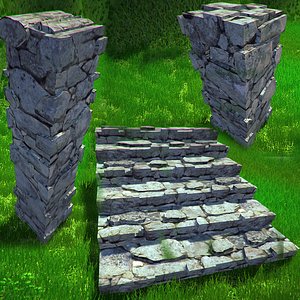 Stone Wall And Stairs