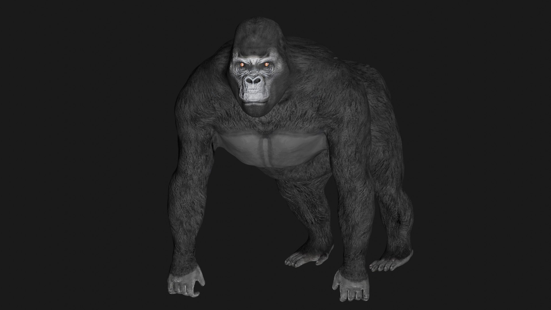 Gorilla Rigged 3d Model Turbosquid 1666442