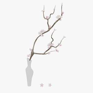 3D sakura twigs