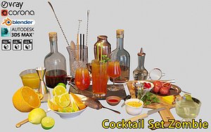cocktail set zombie model
