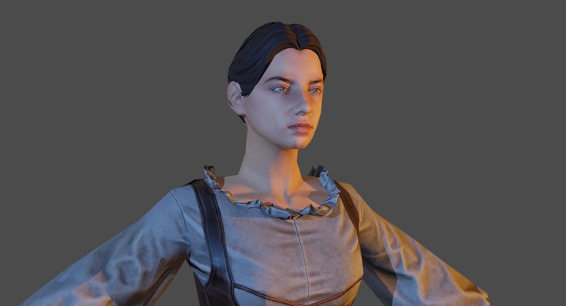 Medieval Peasant Female 3d Max