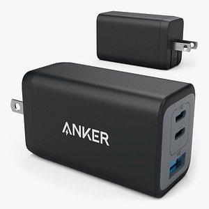 3D Anker 735 USB-C Wall Charger 65W Black model