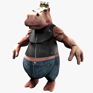 3D hippo print model