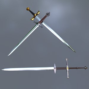 Medieval One-handed And Two-handed Swords 3D