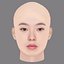 Jeon Yeo-been Head - No Hair - Low poly head