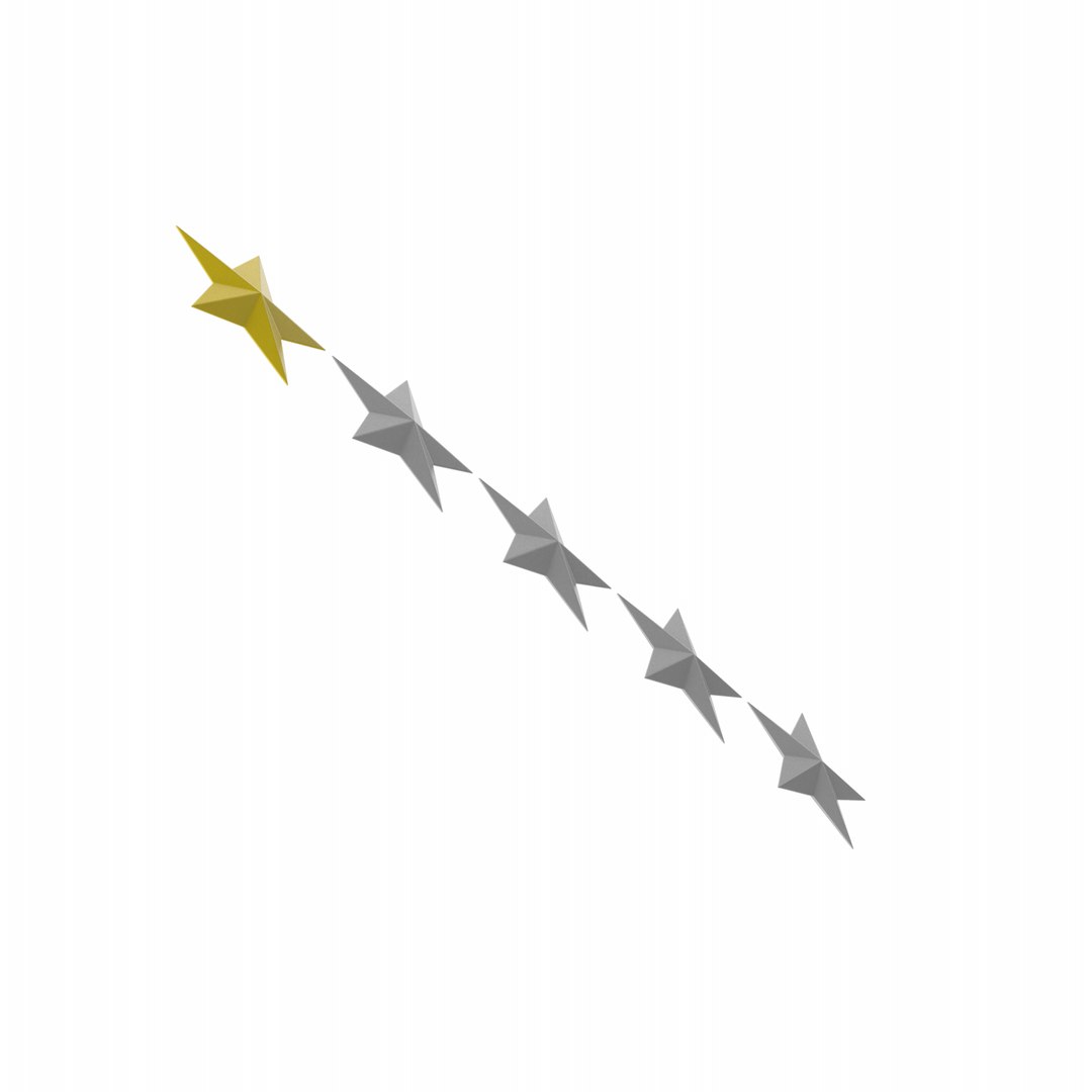 One Star Rating Model - TurboSquid 2113434