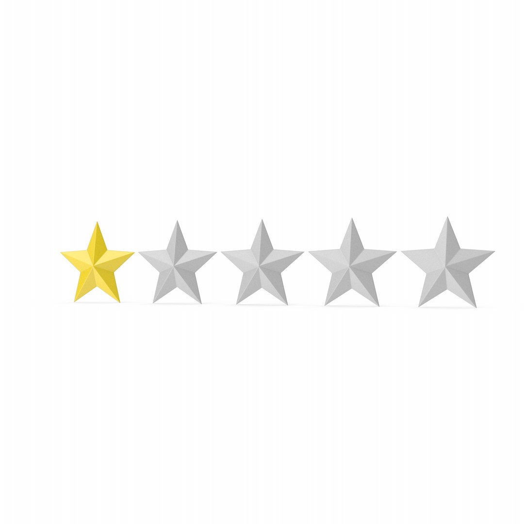 One Star Rating Model - TurboSquid 2113434