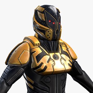 3ds sci-fi armor male character