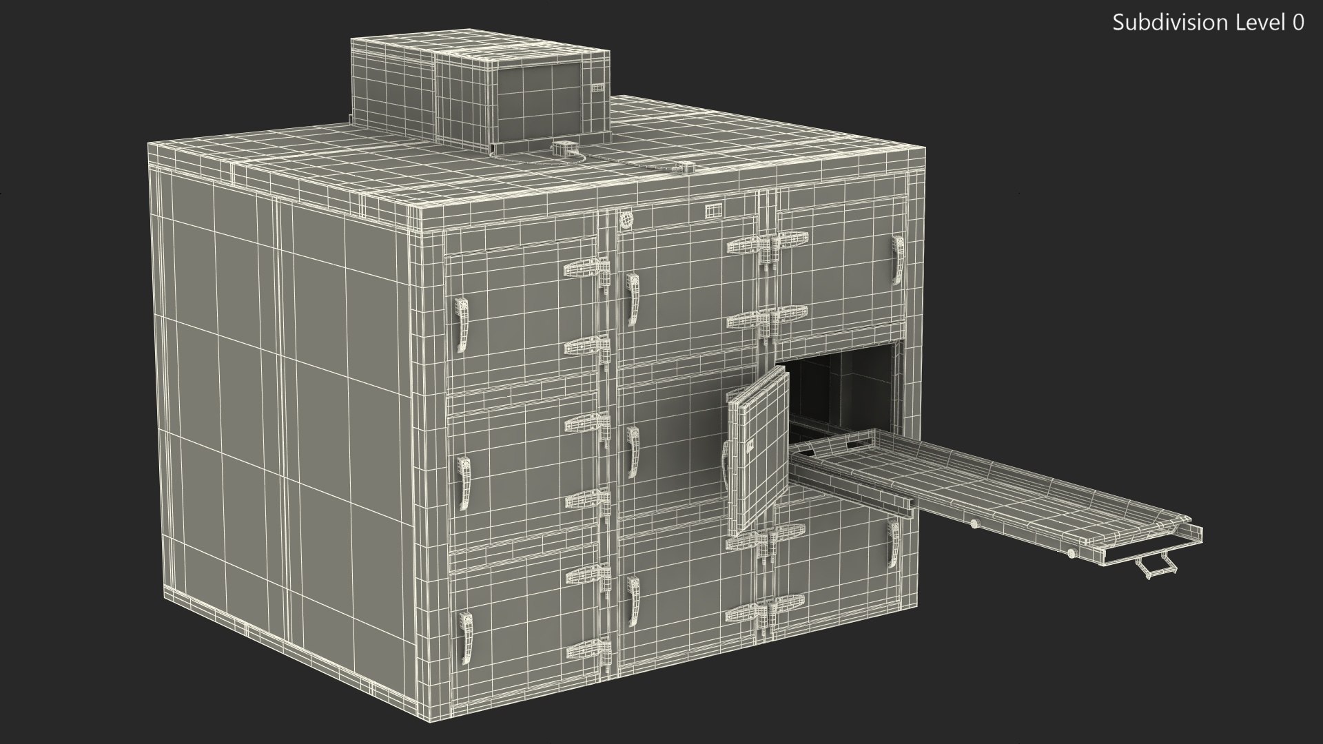 Morgue Refrigerator 3D model https://p.turbosquid.com/ts-thumb/fJ/ZAMKxF/e3/morguerefrigerator3dsmodel019/jpg/1679357675/1920x1080/fit_q87/60a235070c64c3e164aea8449c42417de0577d40/morguerefrigerator3dsmodel019.jpg