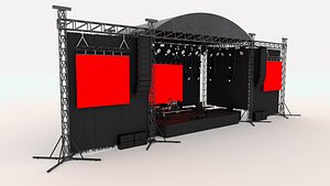 Concert Stage Event Full Setup model