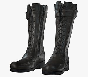 Black Leather Boot 1 PBR