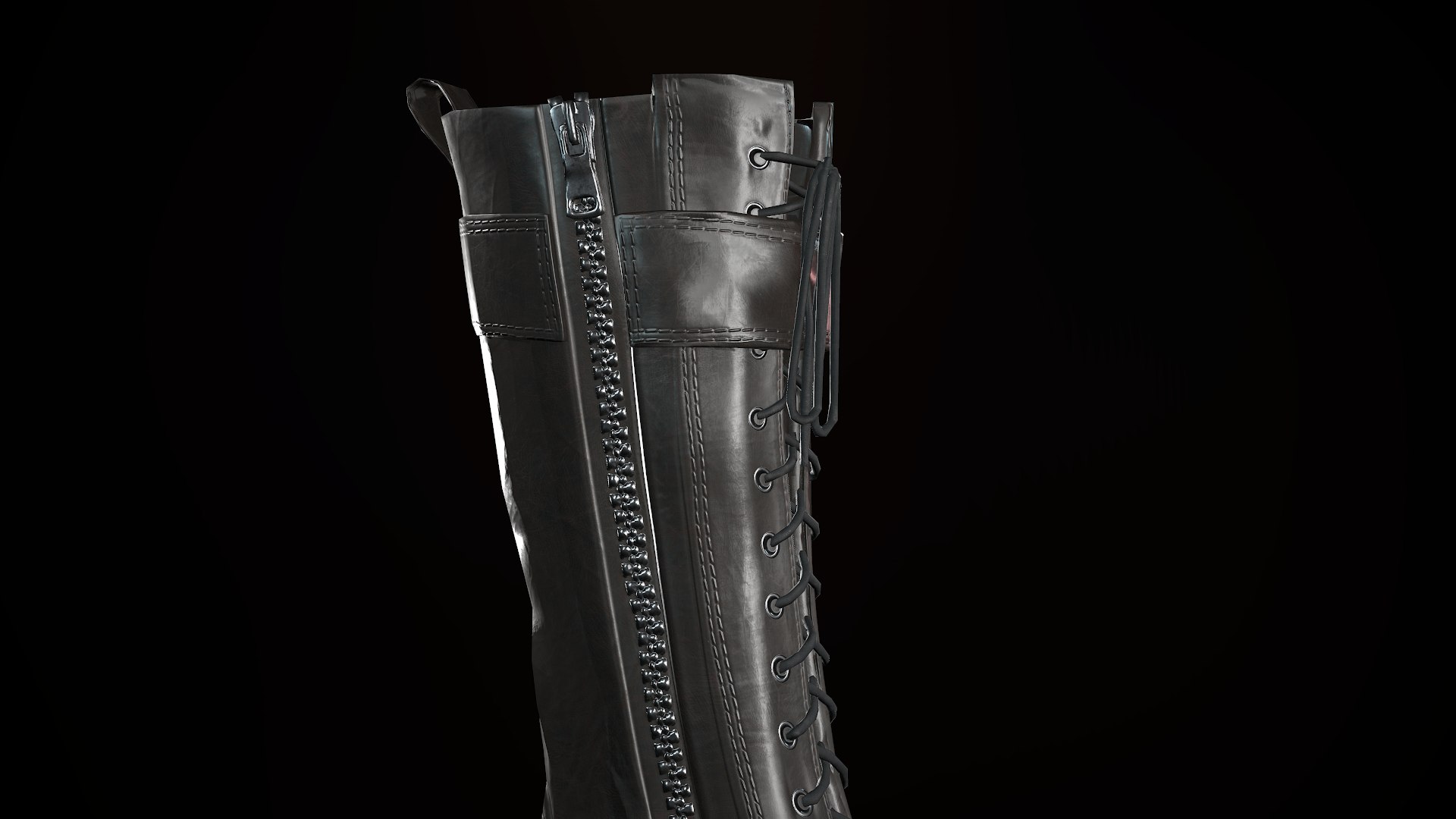 3D leather boot model https://p.turbosquid.com/ts-thumb/fJ/eBXSvi/9hyySxgS/screenshot021/png/1501892557/1920x1080/fit_q87/1d70c9dfd37a85bf84bed51076ae5af033078f9e/screenshot021.jpg