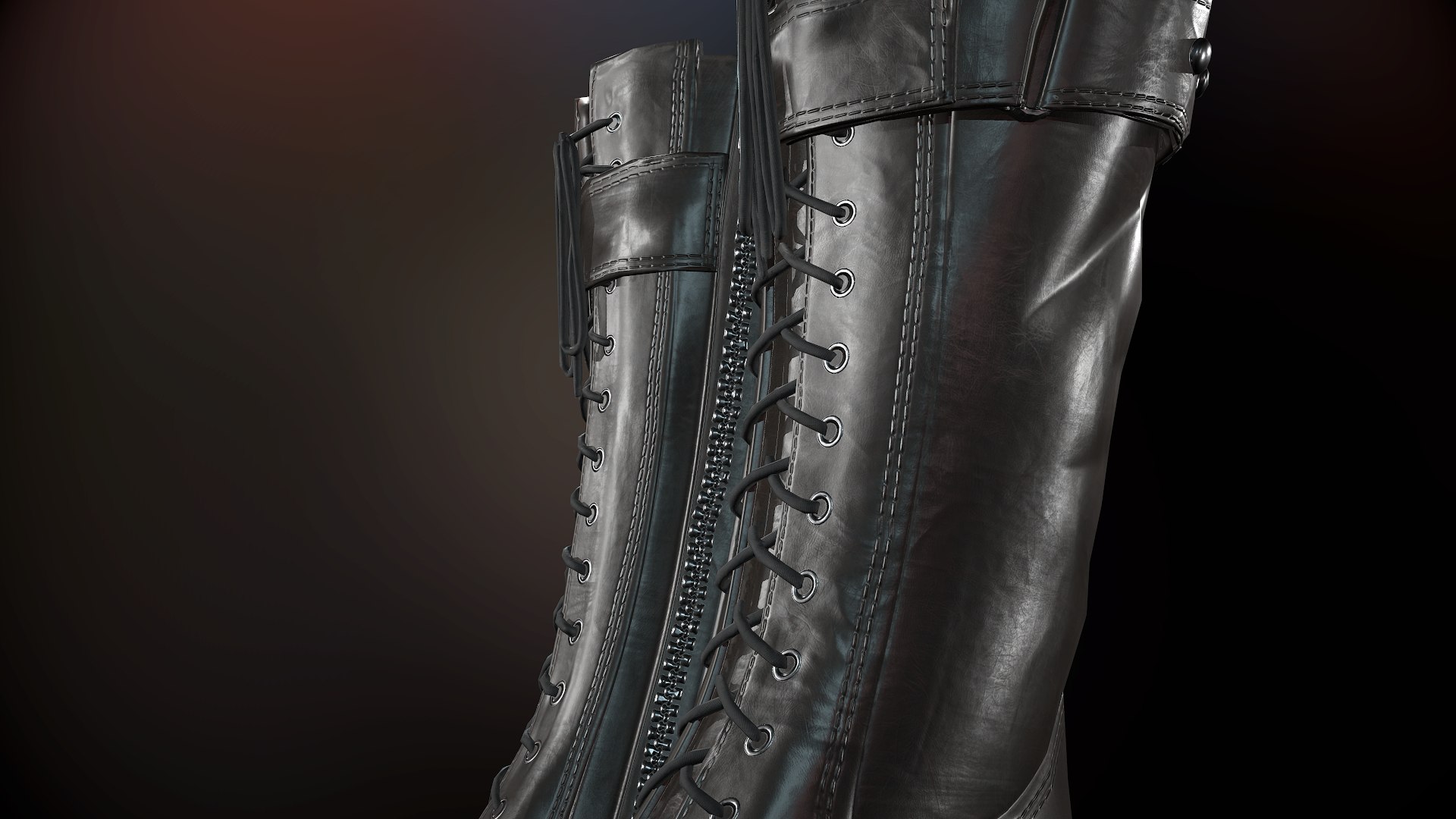 3D leather boot model https://p.turbosquid.com/ts-thumb/fJ/eBXSvi/BvELO2VH/screenshot009/png/1501892556/1920x1080/fit_q87/df68ac64a5632fe1c330c93fde8a75c4d64271c2/screenshot009.jpg