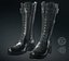 Stivale in pelle nera 1 PBR