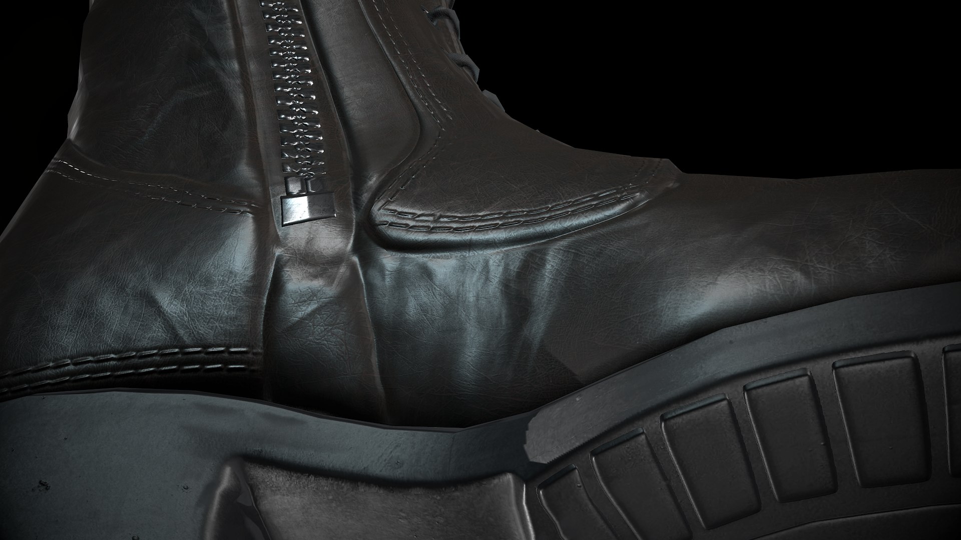 3D leather boot model https://p.turbosquid.com/ts-thumb/fJ/eBXSvi/xHM9KdmV/screenshot029/png/1501892557/1920x1080/fit_q87/8b7f77bf24eb3660a01f039c144e96982e29051f/screenshot029.jpg