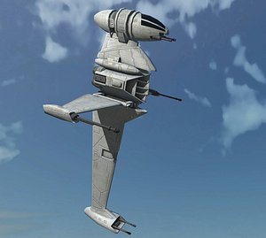 ready b-wing starfighte 3D