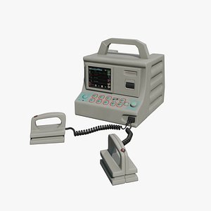 Medical Defibrillator Machine 3D model