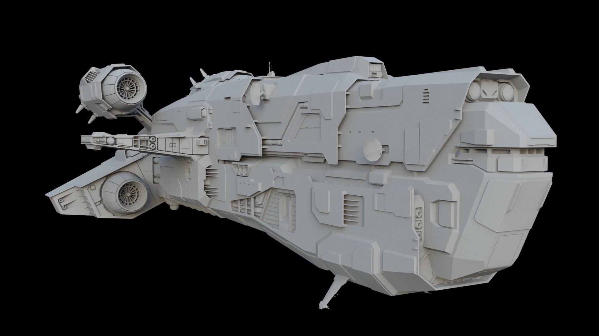 3D Sci Fi Spaceship - Transport Ship model - TurboSquid 2137196