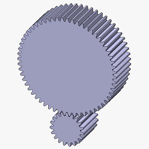 Spur gears set 3D model