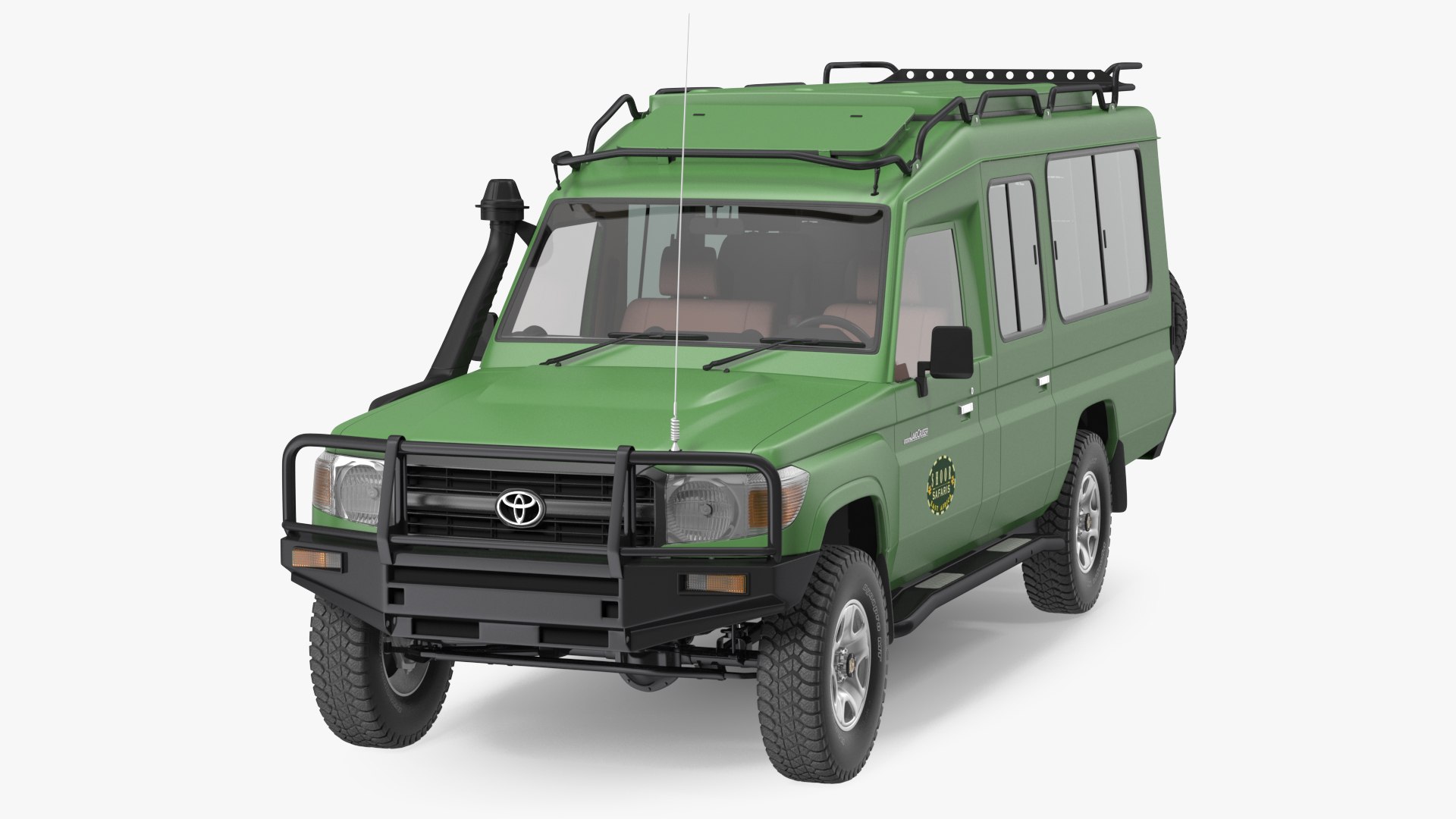 Toyota Land Cruiser Safari Green Clean 3D model preview