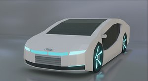 Audi A9 Futuristic Concept car Low-poly 3D model
