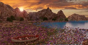 3D model beach fantasy