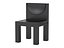 Silla de bloques geométricos negros con asiento y respaldo empotrados (modelo 3D)