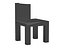 Silla de bloques geométricos negros con asiento y respaldo empotrados (modelo 3D)