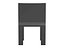 Silla de bloques geométricos negros con asiento y respaldo empotrados (modelo 3D)