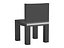 Silla de bloques geométricos negros con asiento y respaldo empotrados (modelo 3D)