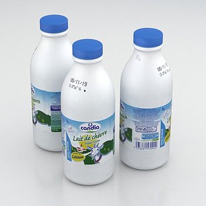 3d plastic 3 litre milk bottle