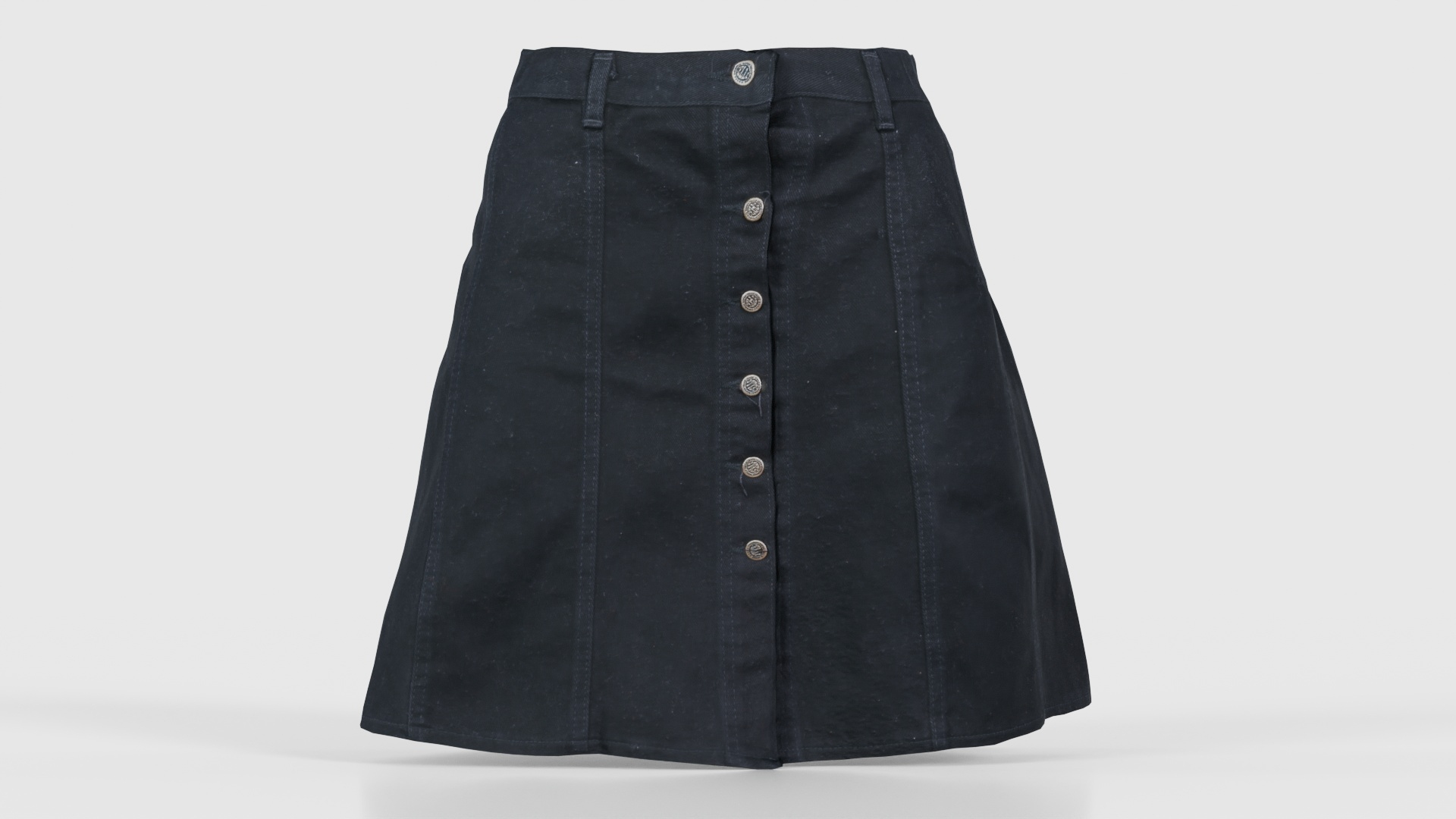 INO-M2-49 BLACK DENIM SKIRT main image 0