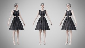 Dress 33 Electric Static Stripe