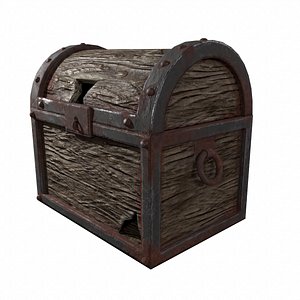 3D model Old rusty chest