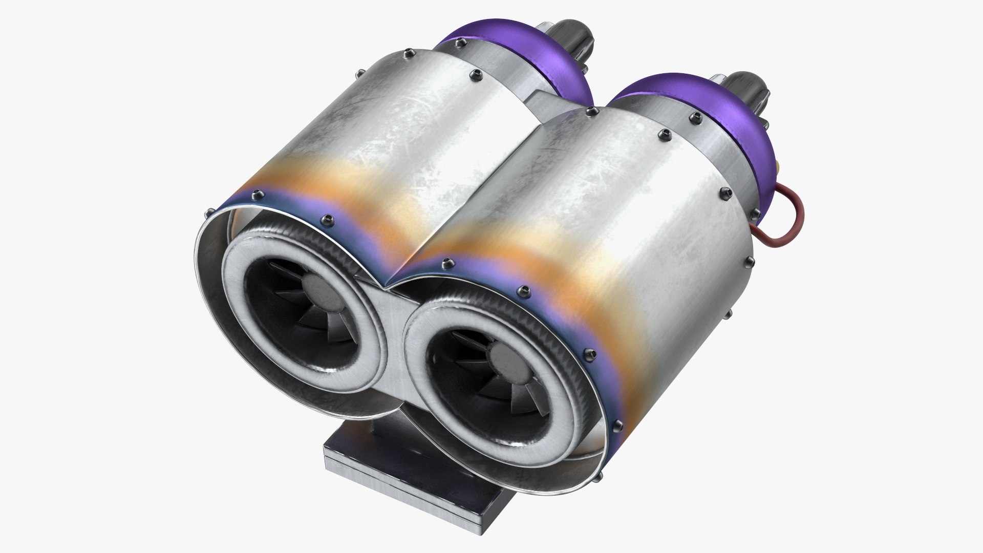 Jet Double Engine 3D model preview