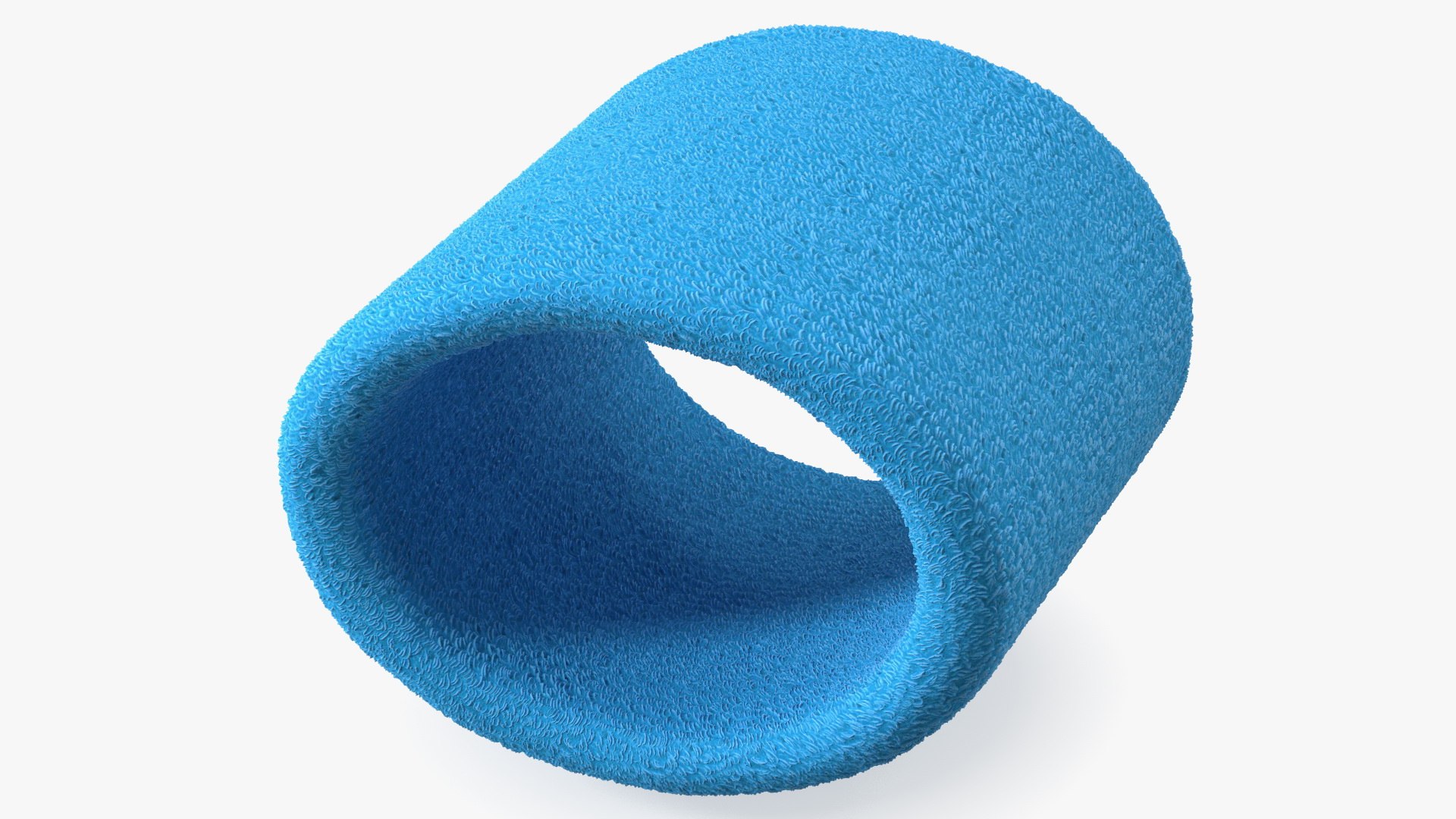 Sport Wristband Blue 3D model preview