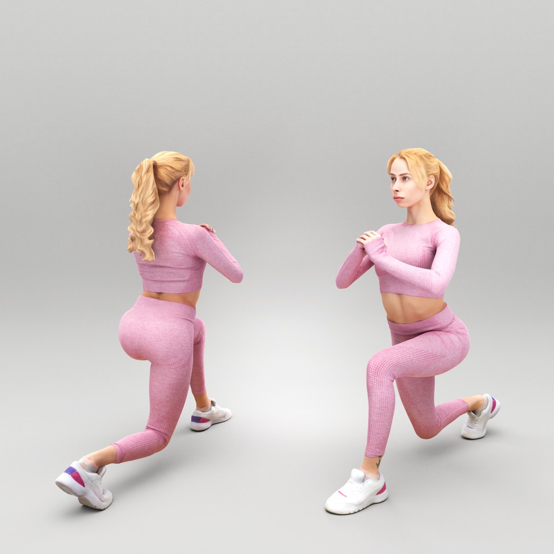 3D Fitness woman working out in gym 434 model - TurboSquid 2181657