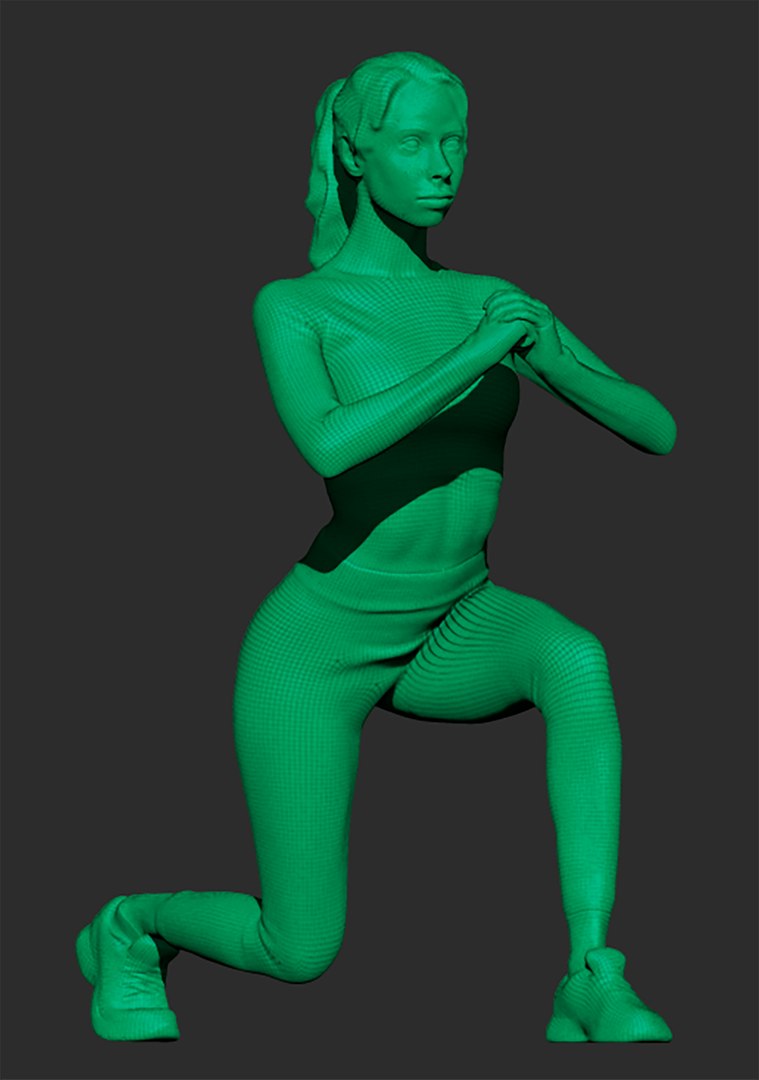 3D Fitness woman working out in gym 434 model - TurboSquid 2181657