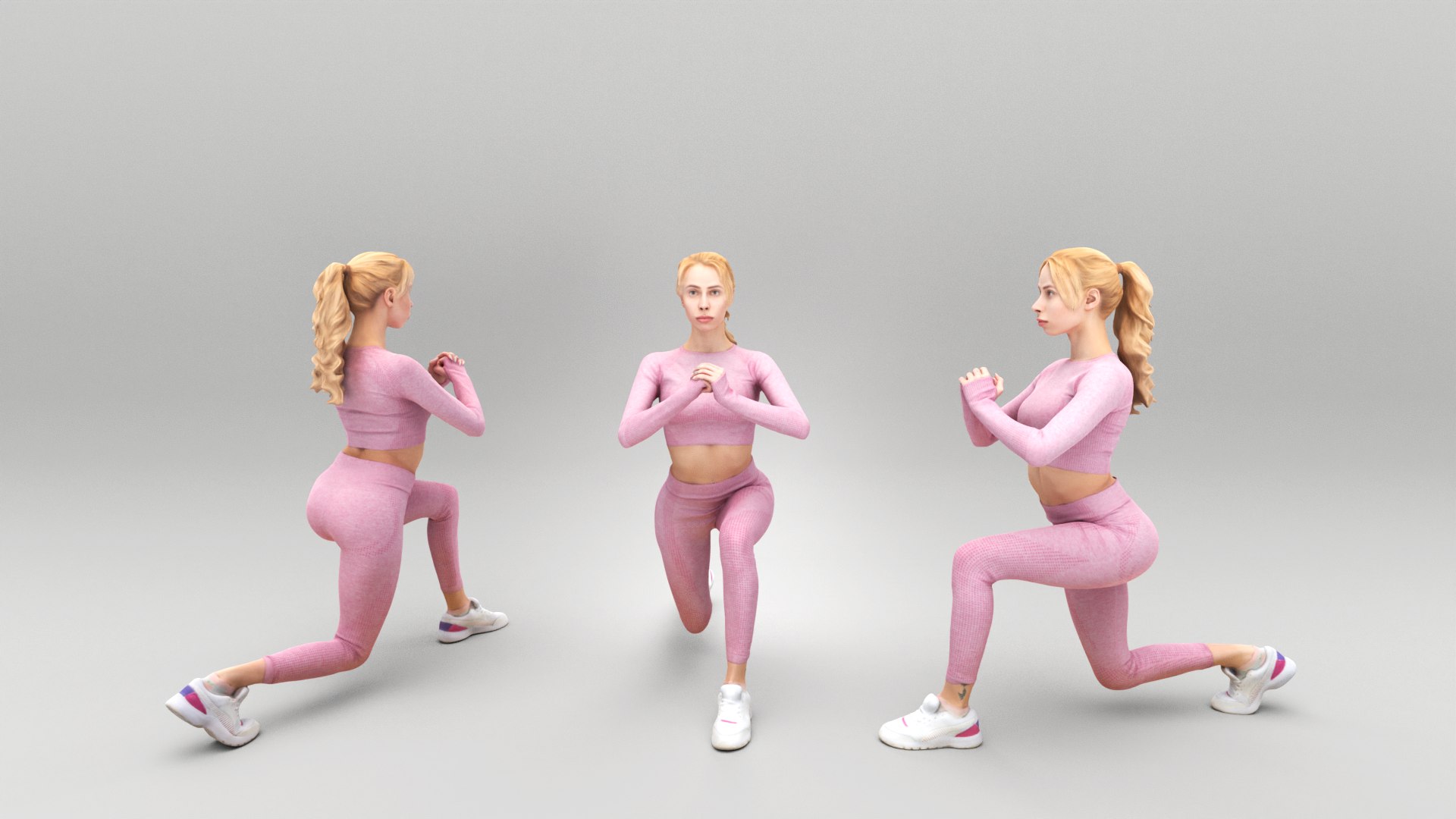 3D Fitness woman working out in gym 434 model - TurboSquid 2181657