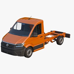 3D model Volkswagen Crafter Single Cab Chassis 2017-2021