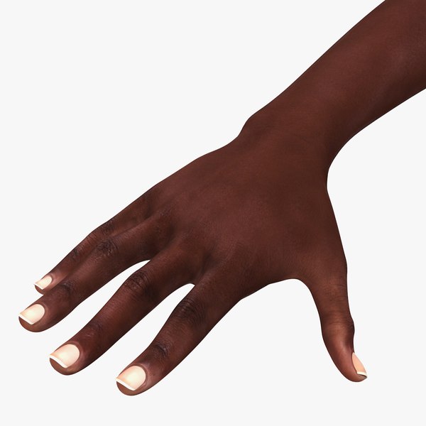 3D african female hand model
